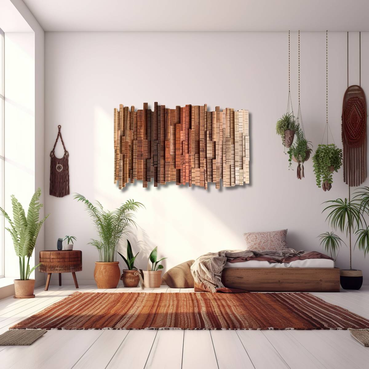 A Walk Through the Forest – Sculptural Wooden Wall Panel - Andrea madeWood Wall Art