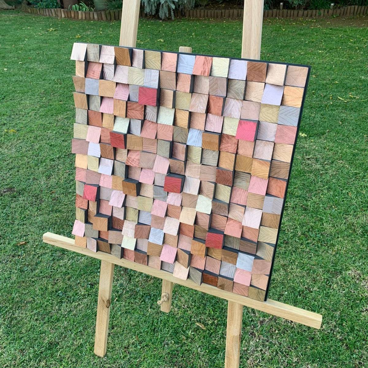 Painted Acoustic Wall Panel – Liquid Metal Finish | One - of - a - Kind Wooden Wall Art - Andrea madeWood Wall Art