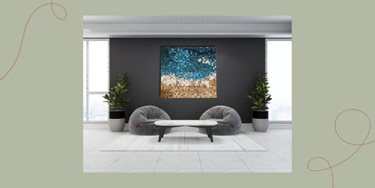 Reduce Echo in Homes, Offices & Hospitality | Wood Mosaic Art - Andrea made