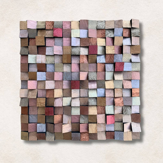 Painted Acoustic Wall Panel – Liquid Metal Finish | One - of - a - Kind Wooden Wall Art - Andrea madeWood Wall Art